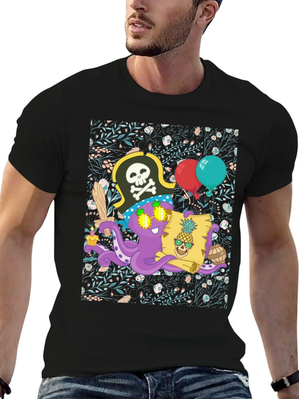 Pirate Octopus Graphic Tee product image 9
