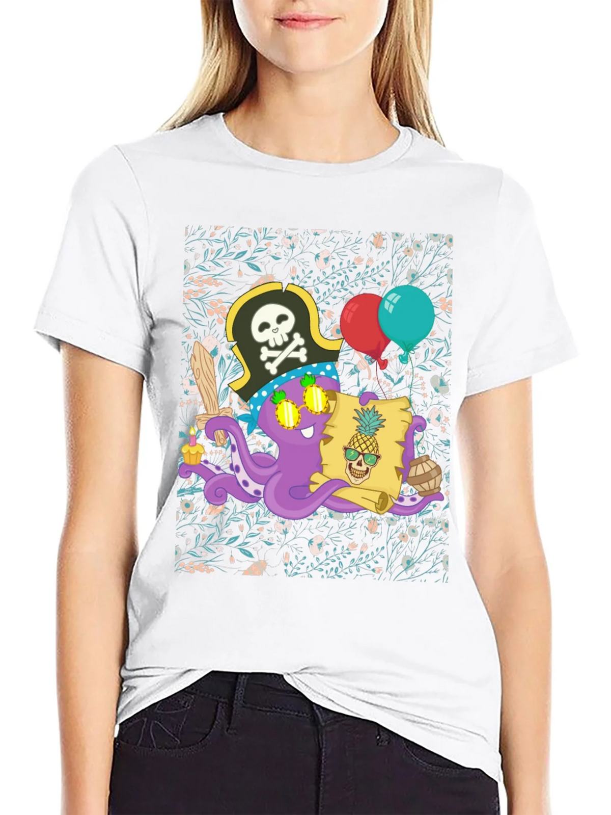 Pirate Octopus Graphic Tee product image 11
