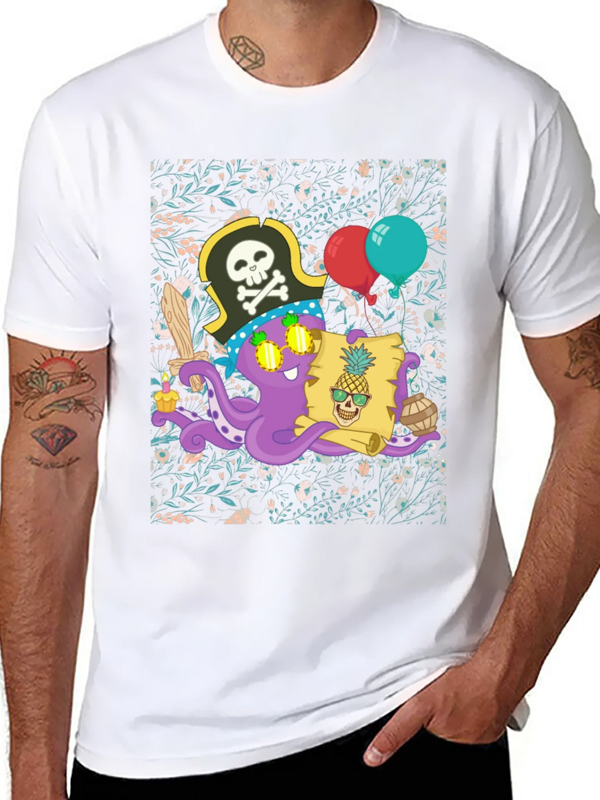 Pirate Octopus Graphic Tee product image 10