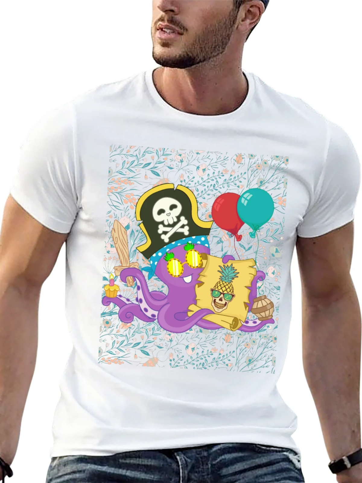 Pirate Octopus Graphic Tee product image 4