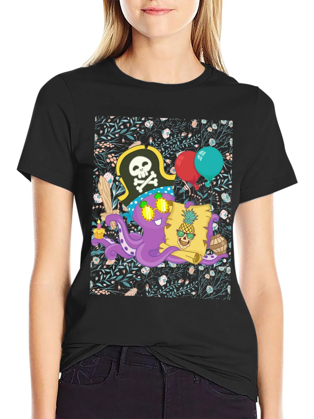 Pirate Octopus Graphic Tee product image 5