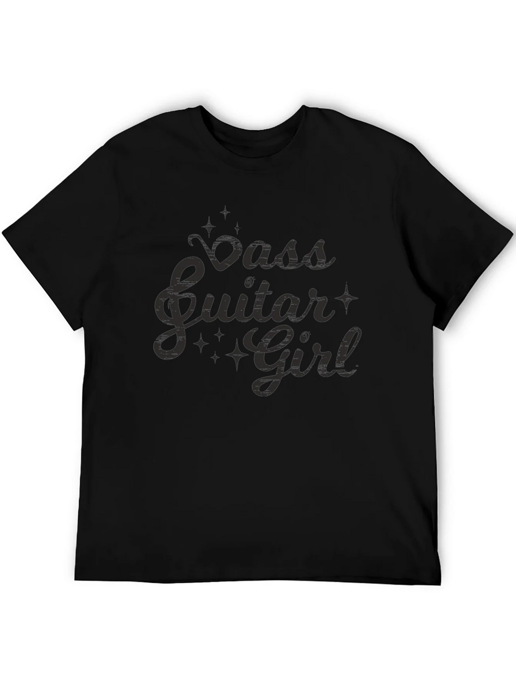 Bass Guitar Girl Black T-Shirt product image 8