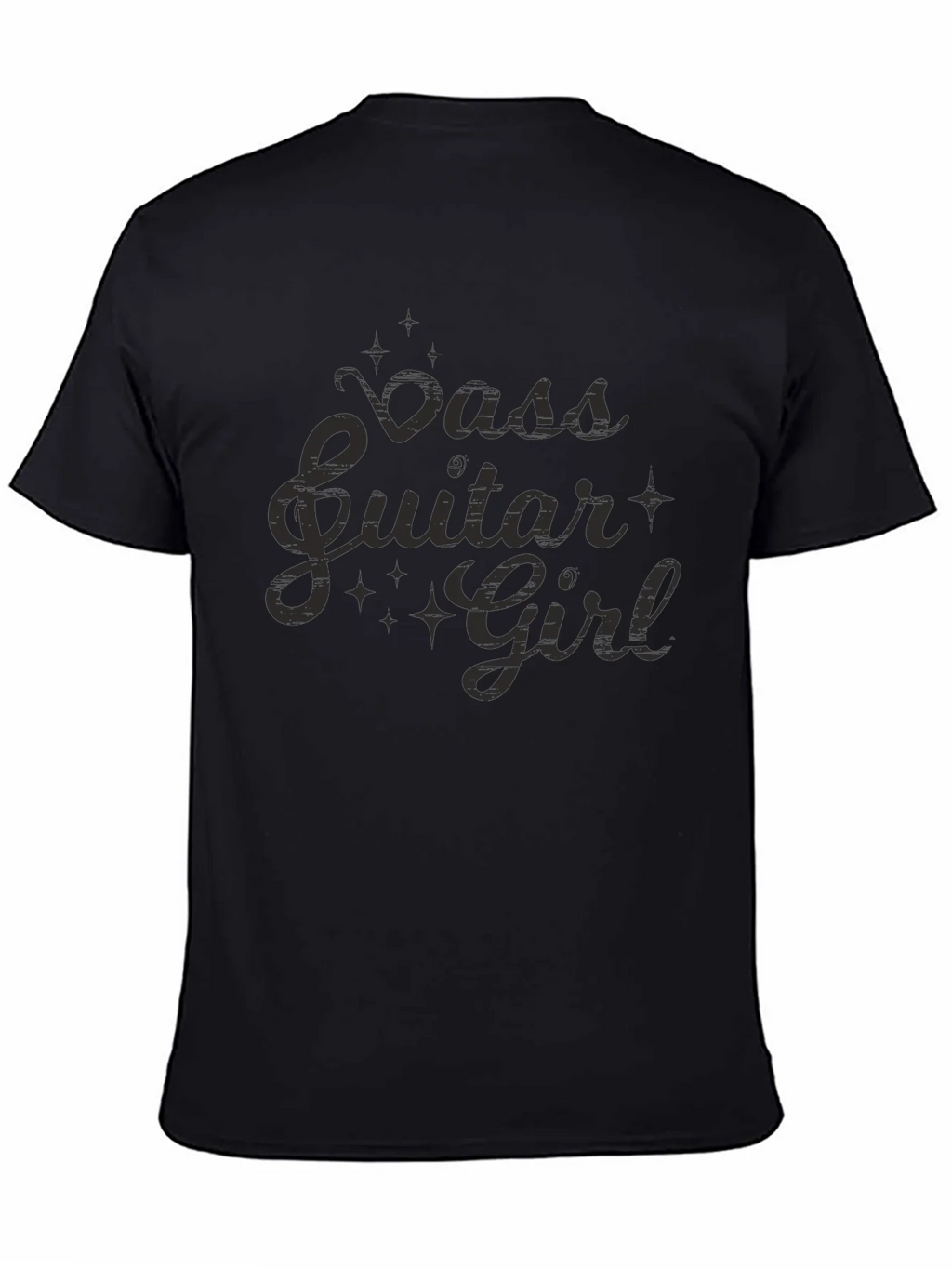 Bass Guitar Girl Black T-Shirt product image 7