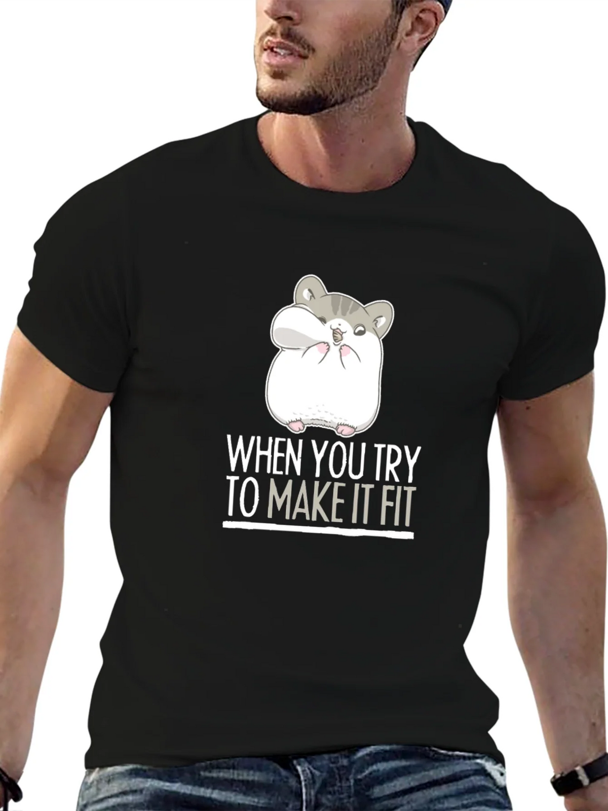 Hamster Fit Funny Graphic Tee product image 9