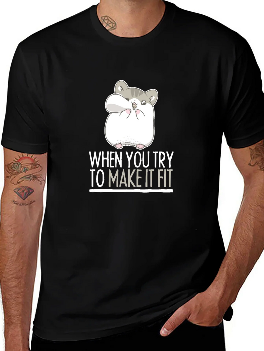 Hamster Fit Funny Graphic Tee product image 1