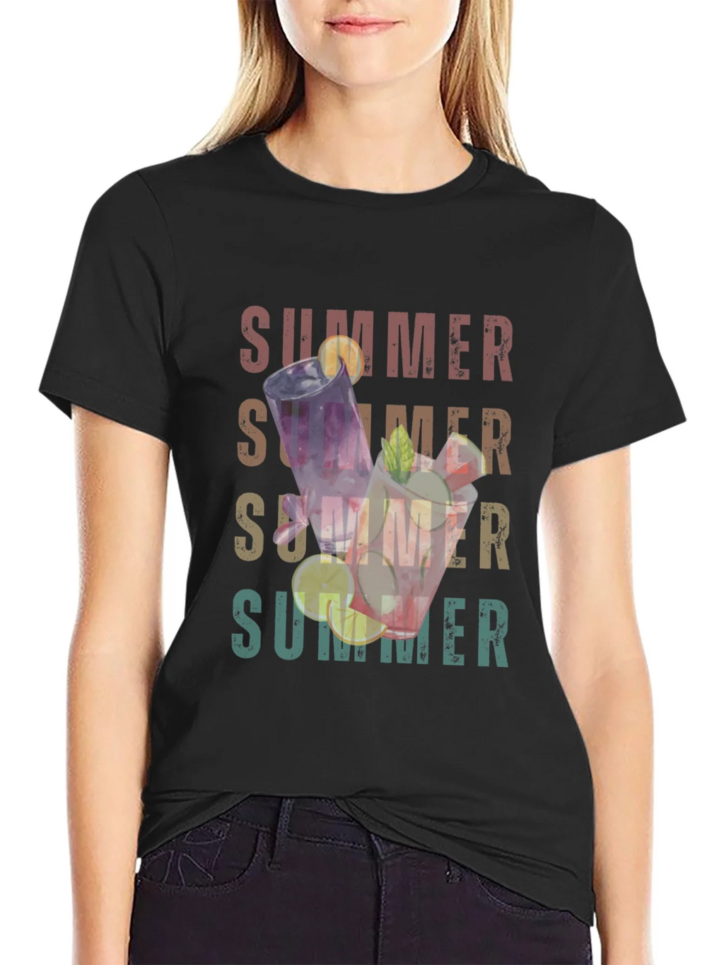 Summer Cocktails Graphic T-Shirt - Casual Style product image 5