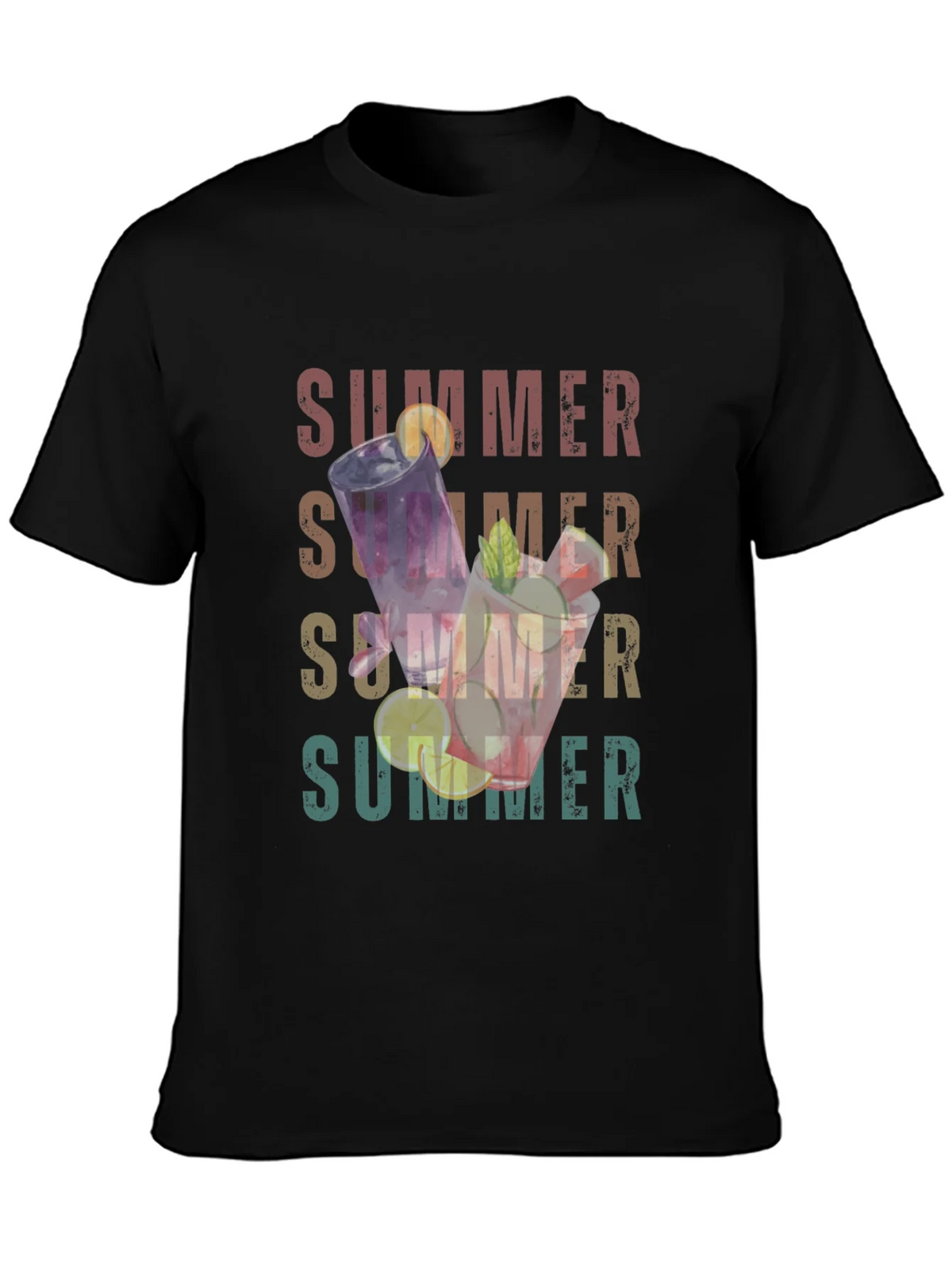 Summer Cocktails Graphic T-Shirt - Casual Style product image 6