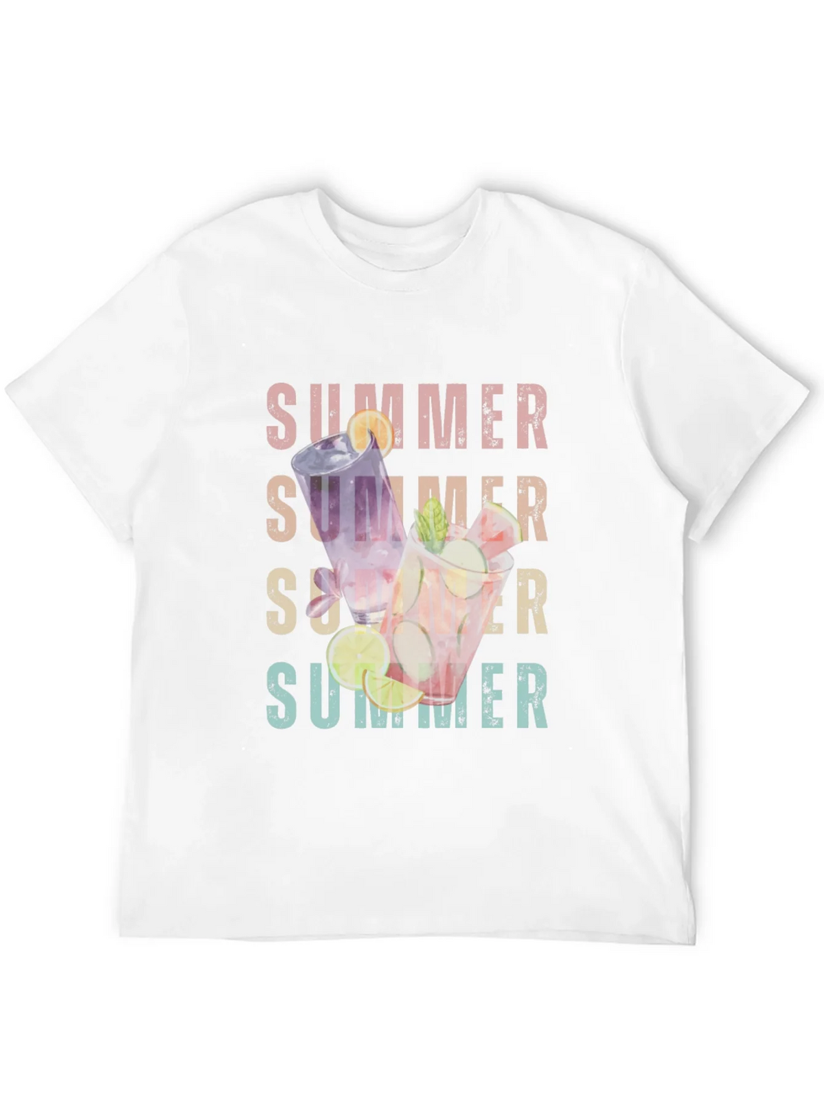 Summer Cocktails Graphic T-Shirt - Casual Style product image 3