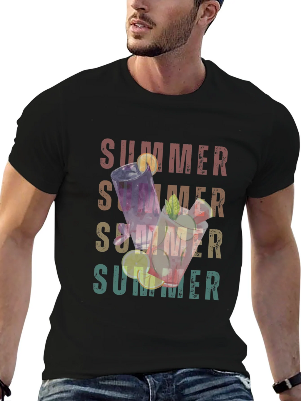 Summer Cocktails Graphic T-Shirt - Casual Style product image 9