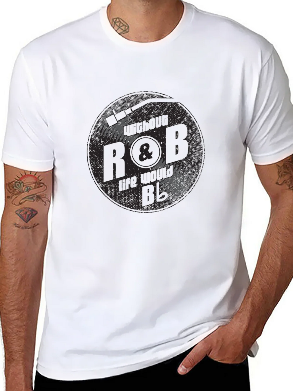 R&B Vinyl Record Graphic Tee - Black product image 10
