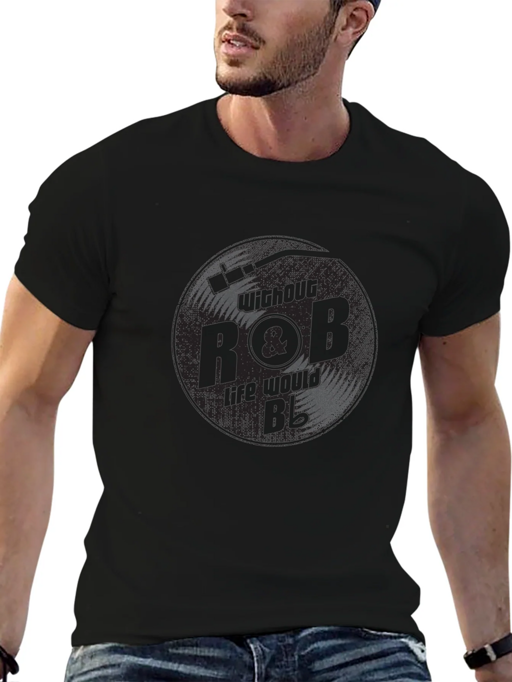 R&B Vinyl Record Graphic Tee - Black product image 9