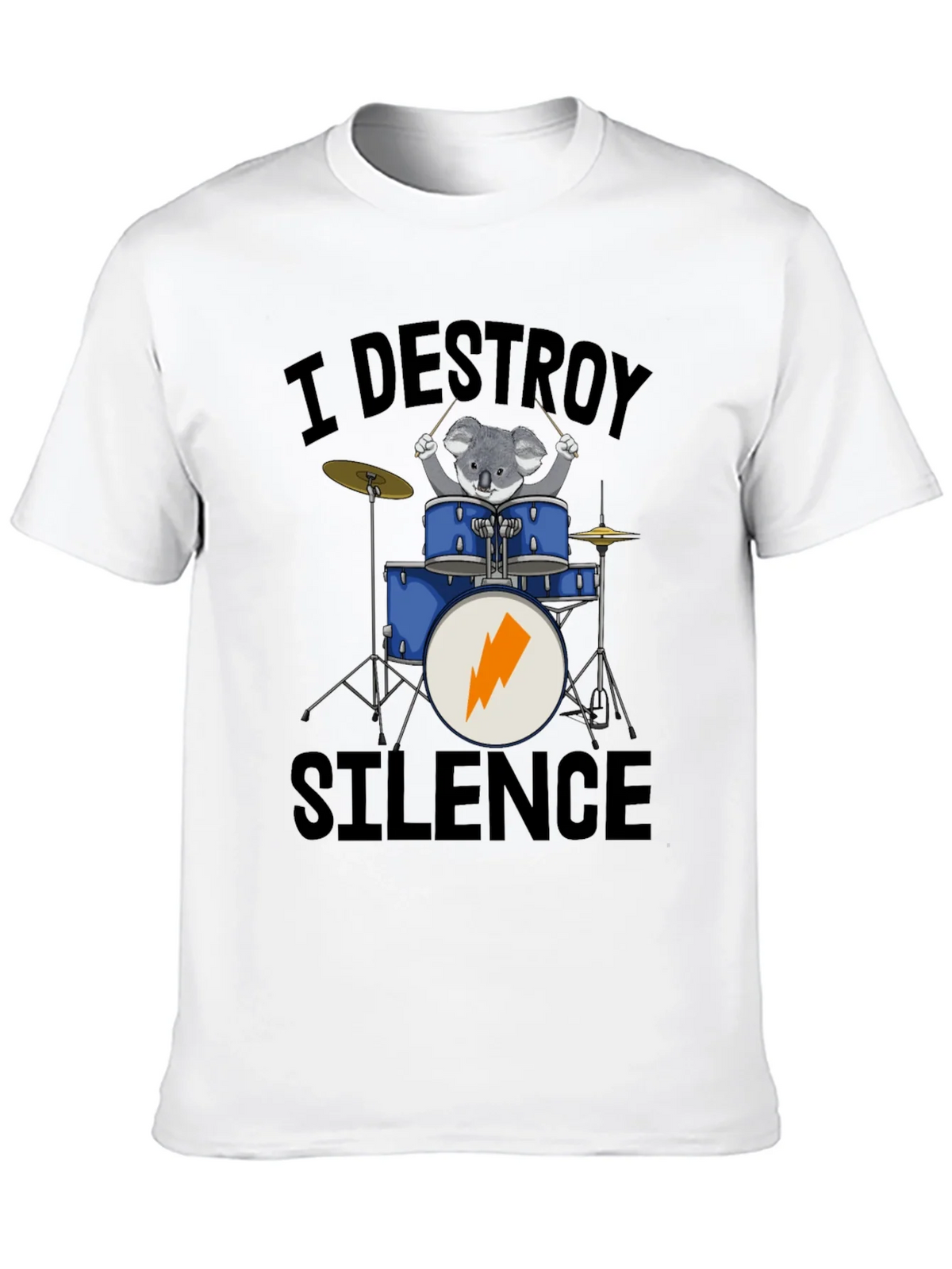 I Destroy Silence Koala Drummer T-Shirt product image 12
