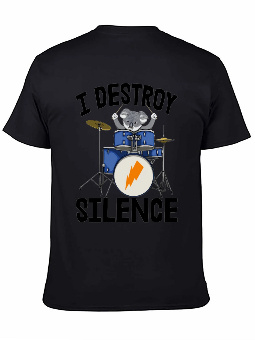 I Destroy Silence Koala Drummer T-Shirt product image 7