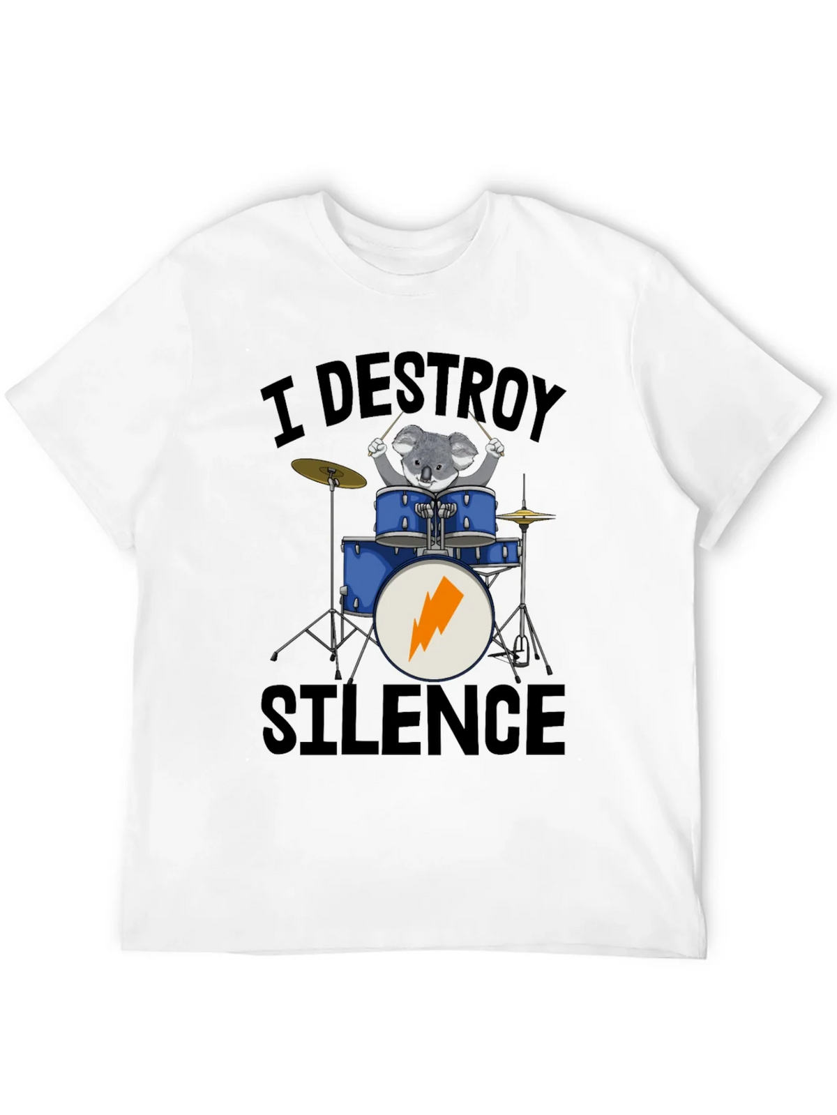 I Destroy Silence Koala Drummer T-Shirt product image 3