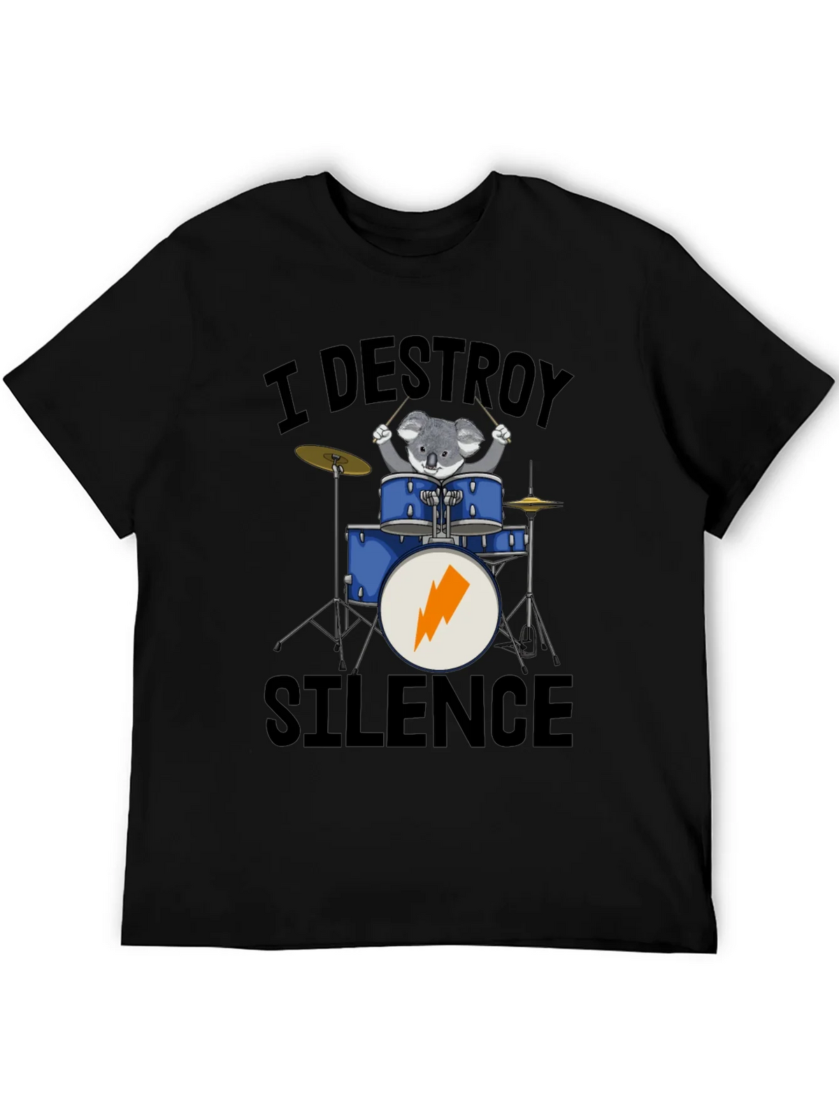 I Destroy Silence Koala Drummer T-Shirt product image 8