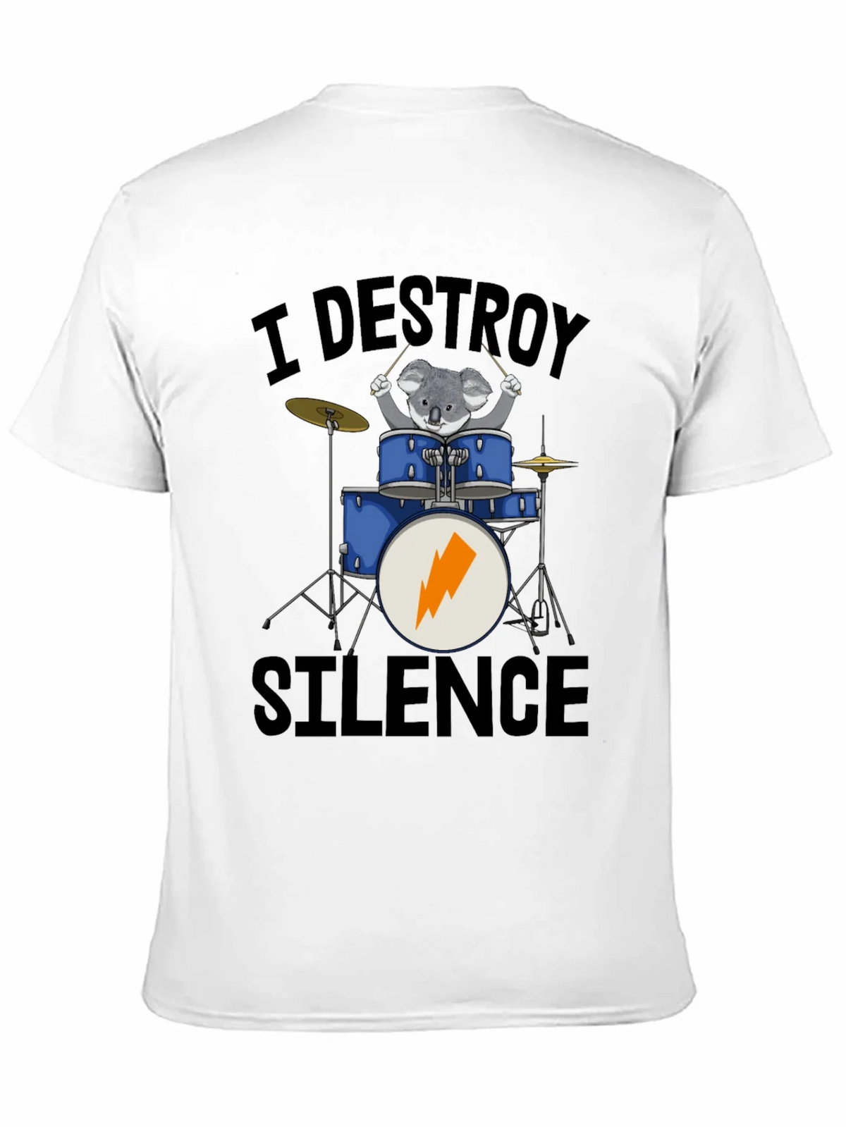 I Destroy Silence Koala Drummer T-Shirt product image 2