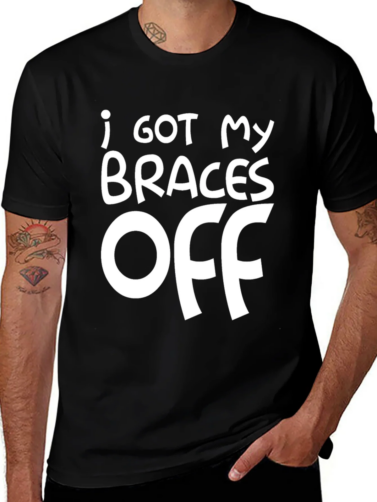 I Got My Braces Off T-Shirt Funny Orthodontist Gift product image 1