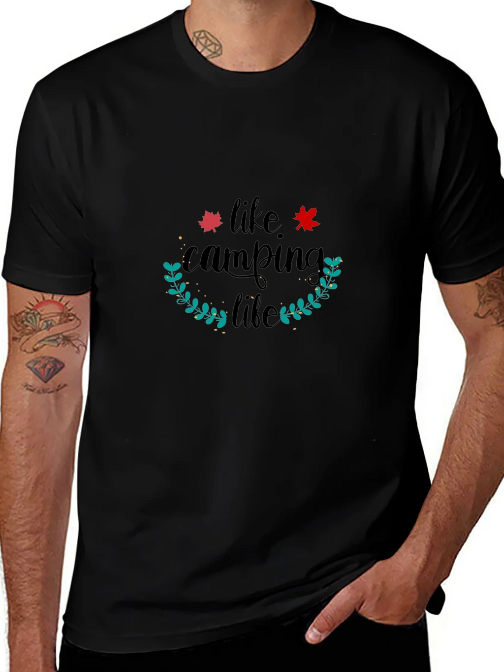 Camping Life Black T-Shirt product image 1