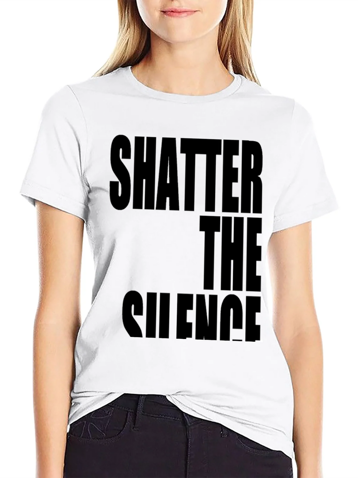 Shatter The Silence Graphic Black T-Shirt product image 11
