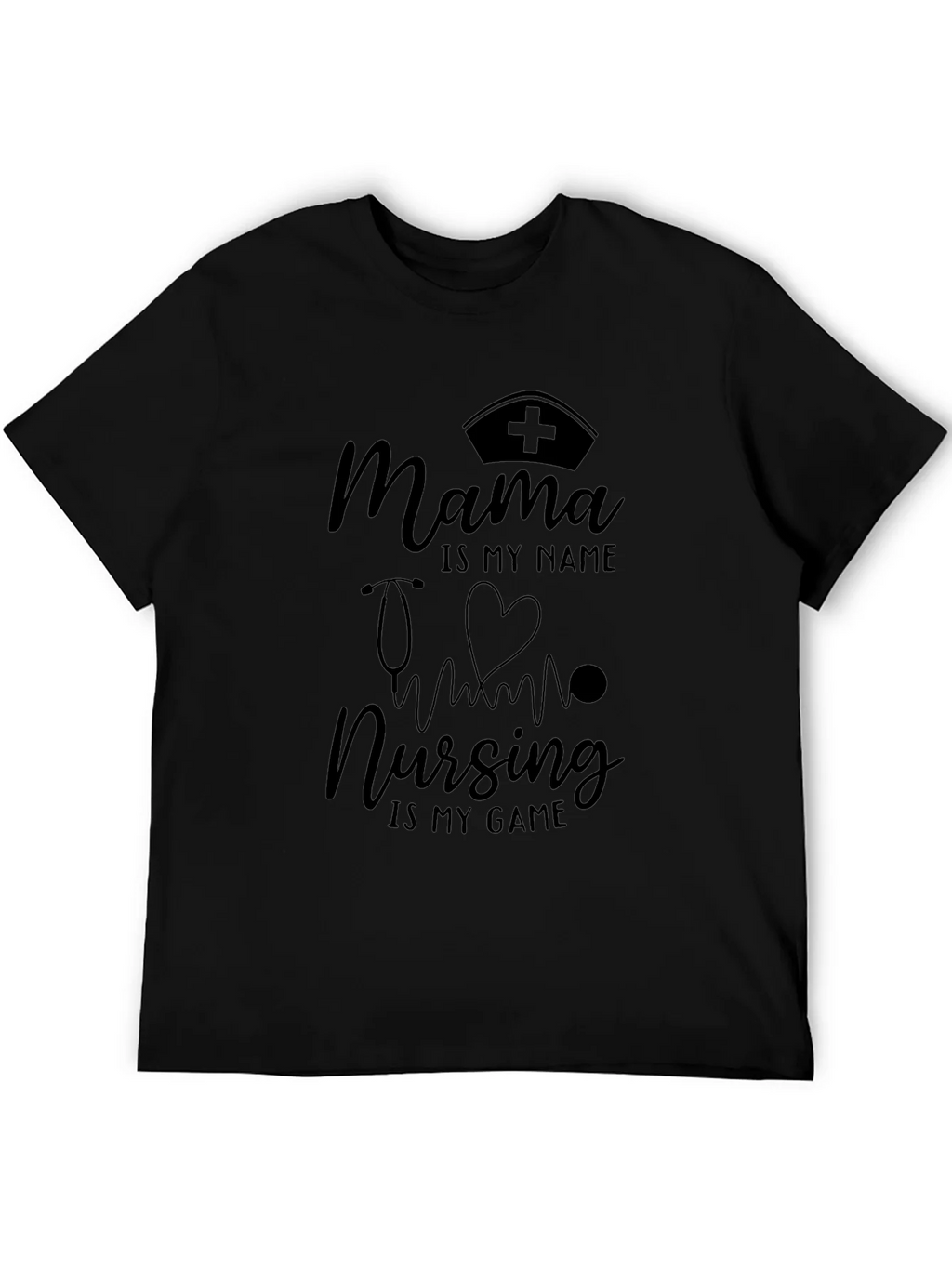 Mama Nursing is My Game Black T-Shirt product image 8