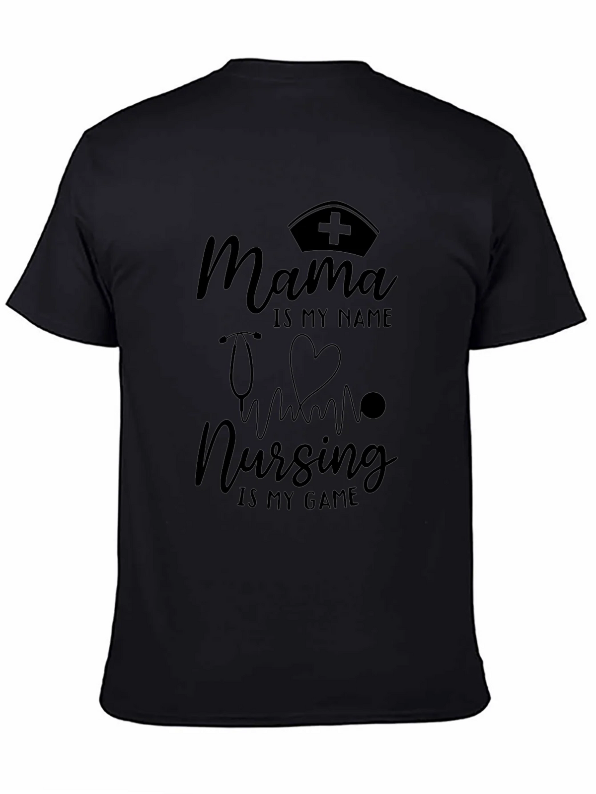 Mama Nursing is My Game Black T-Shirt product image 7