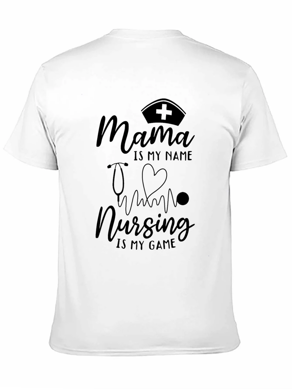 Mama Nursing is My Game Black T-Shirt product image 2