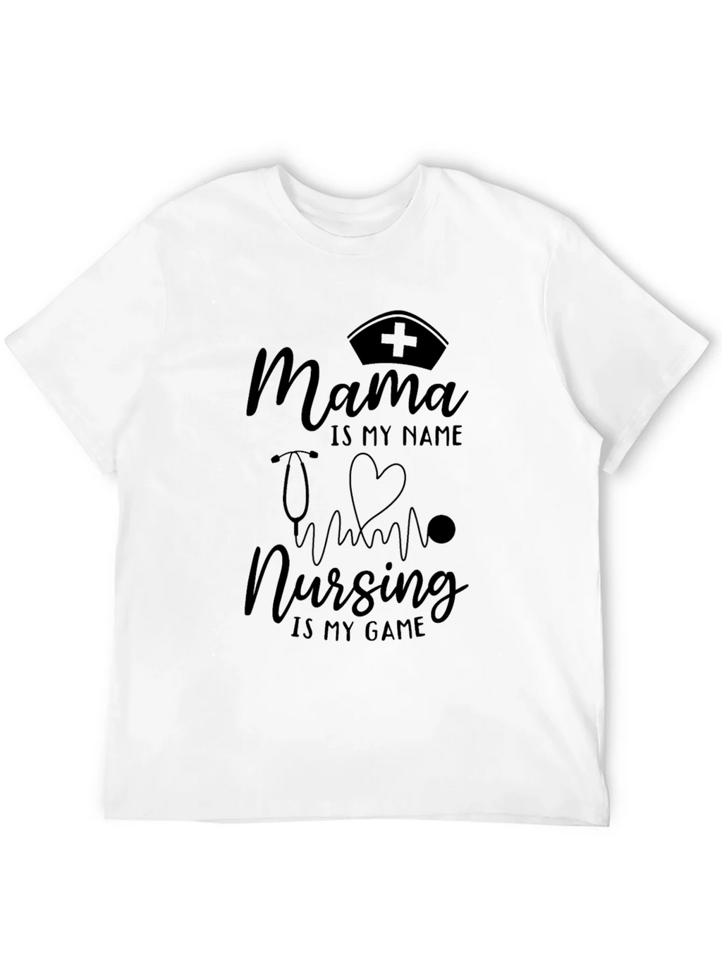 Mama Nursing is My Game Black T-Shirt product image 3