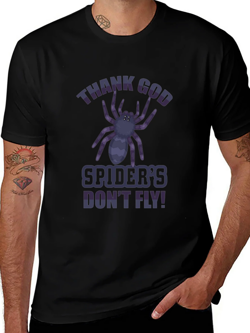 Thank God Spiders Dont Fly T-Shirt product image 1