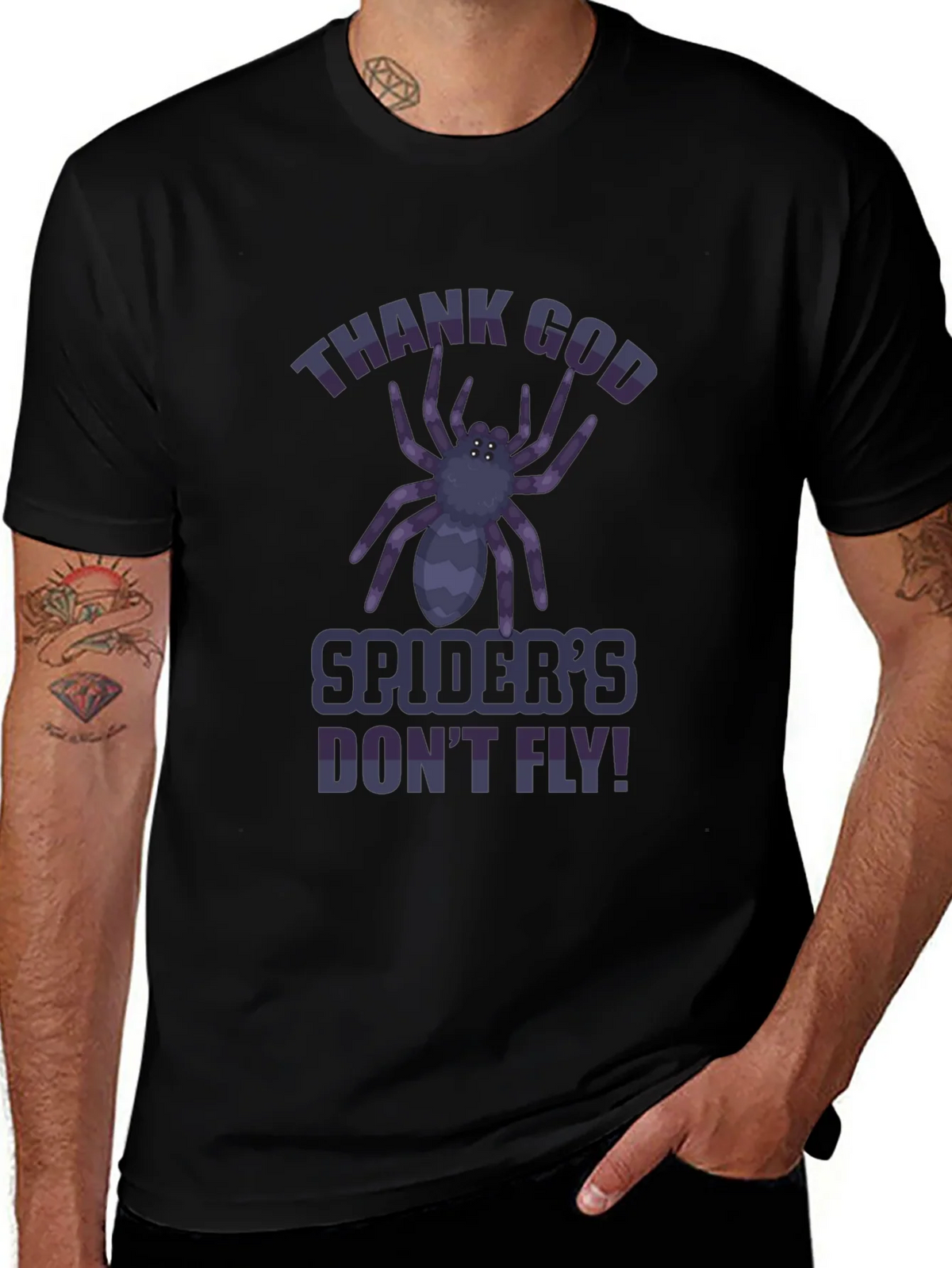 Thank God Spiders Dont Fly T-Shirt product image 1