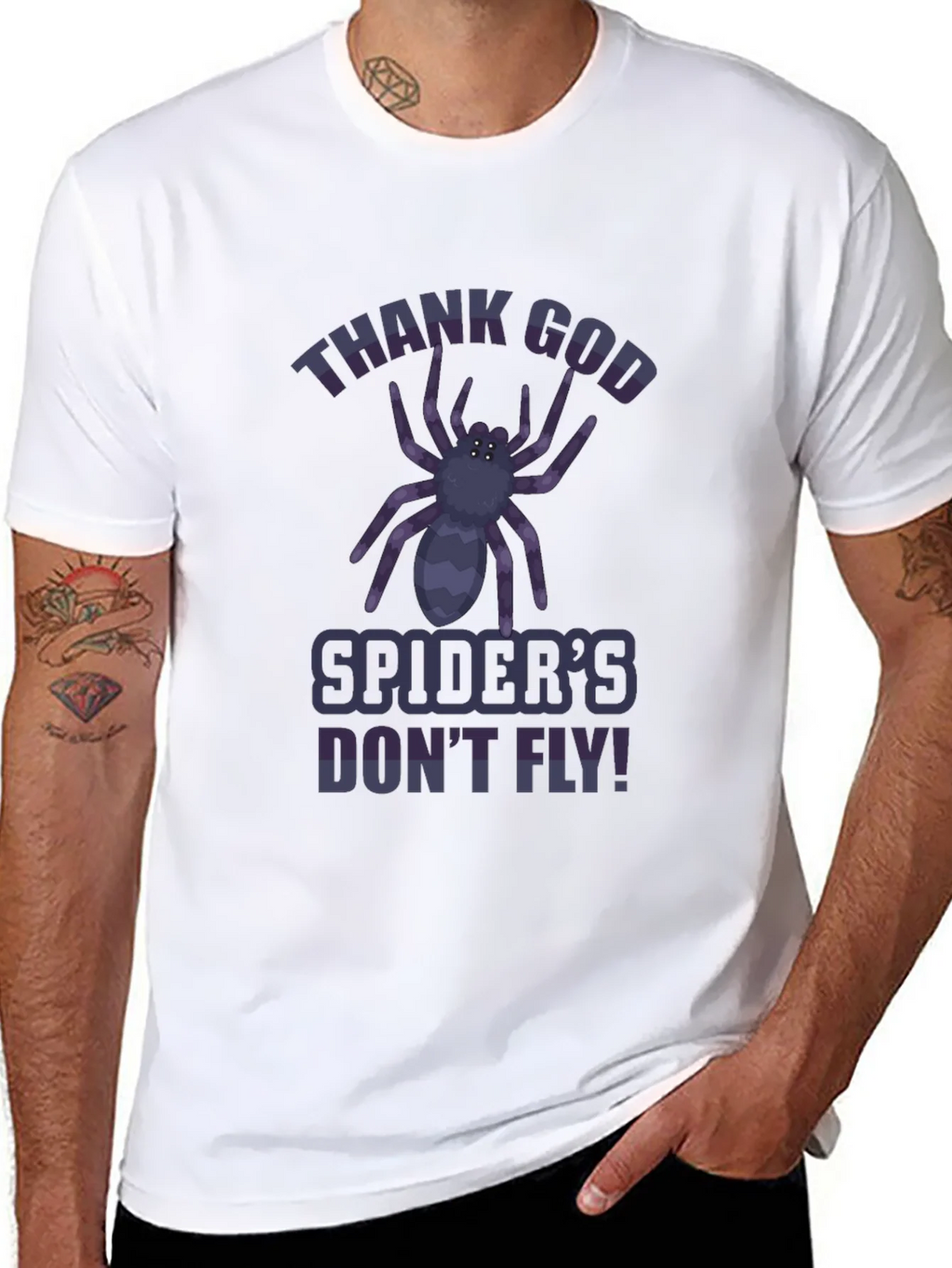 Thank God Spiders Dont Fly T-Shirt product image 10