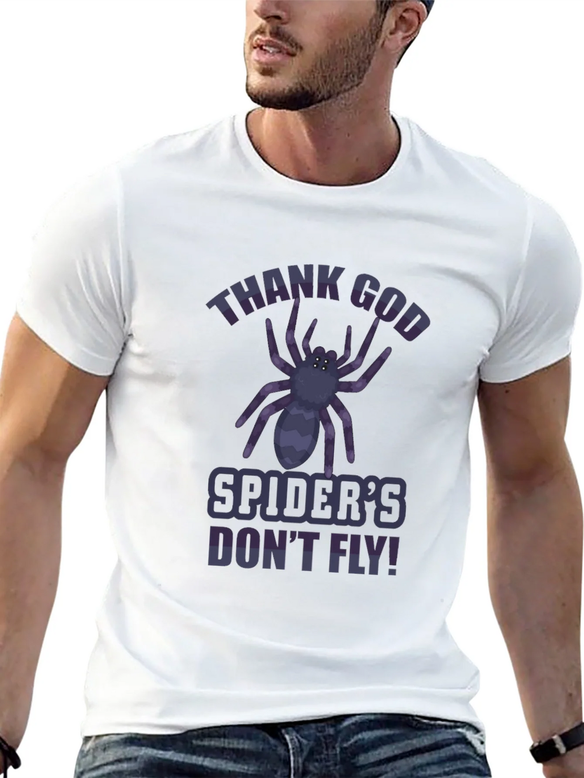 Thank God Spiders Dont Fly T-Shirt product image 4