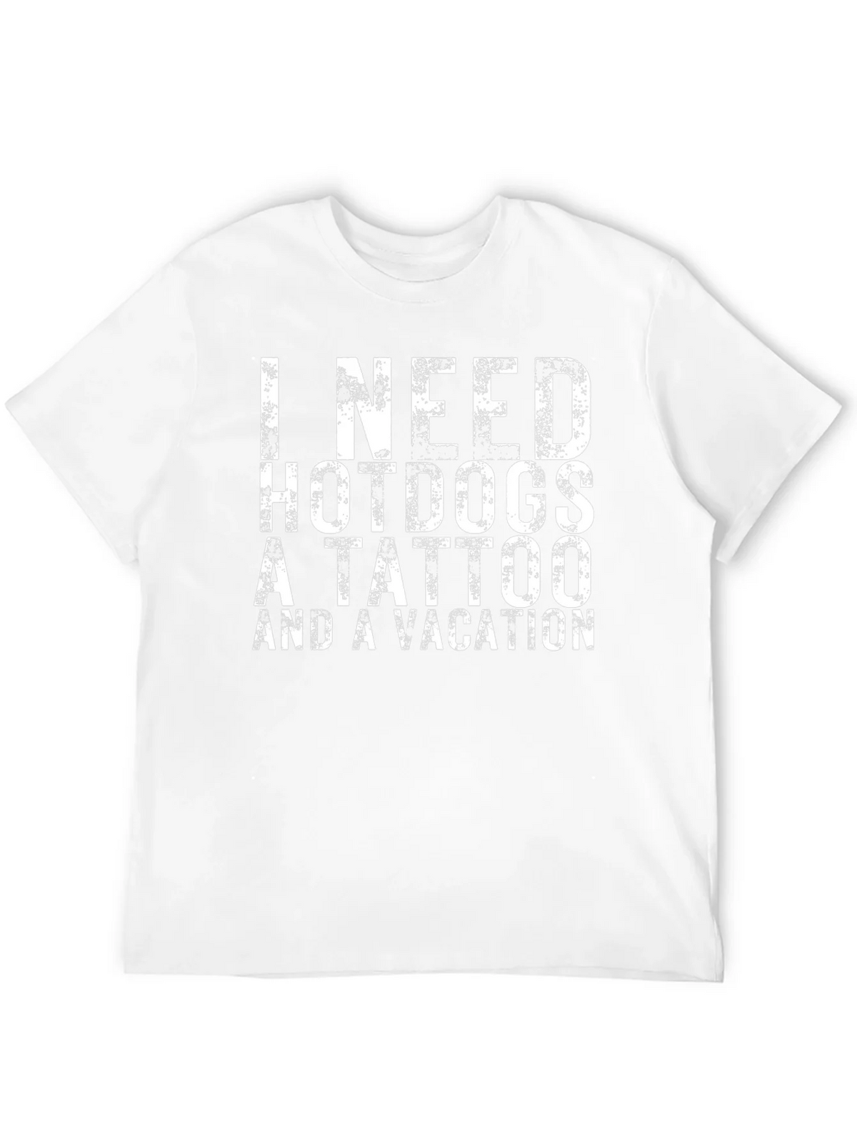 I Need Hotdogs a Tattoo & a Vacation Black T-Shirt product image 3