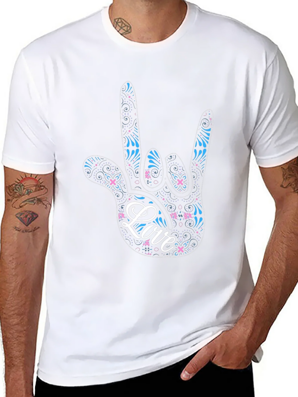 Love Sign Language Graphic Tee - Black product image 10