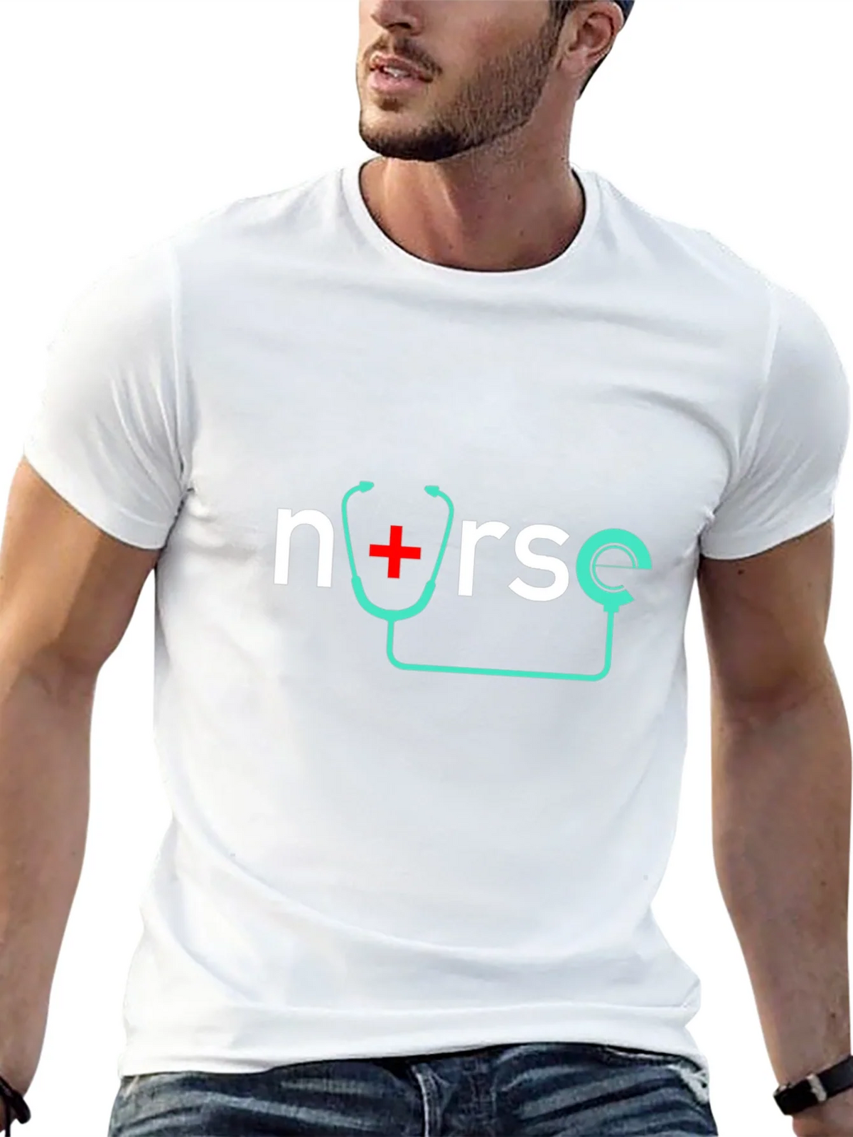 Nurse Stethoscope Graphic T-Shirt product image 4