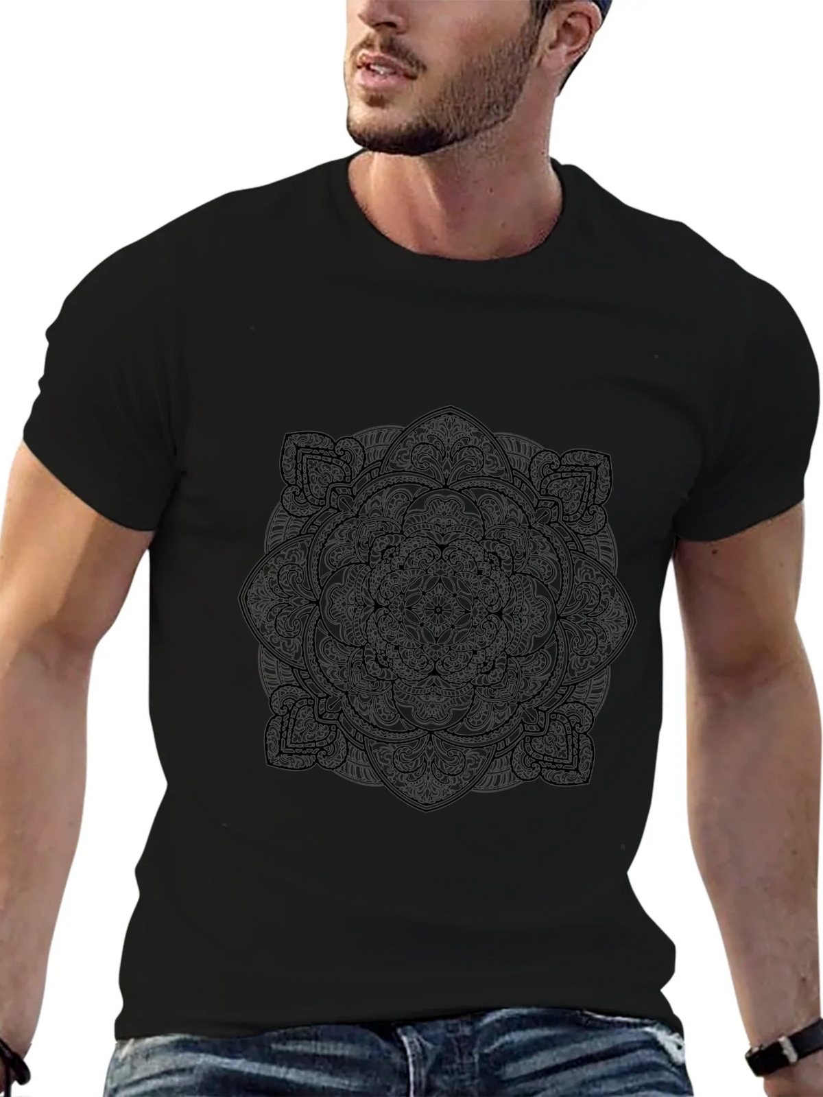 Black Mandala Graphic Tee - Stylish & Unique product image 9