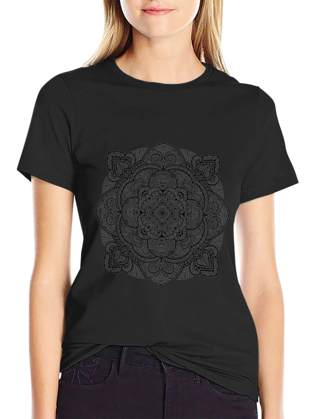 Black Mandala Graphic Tee - Stylish & Unique product image 5