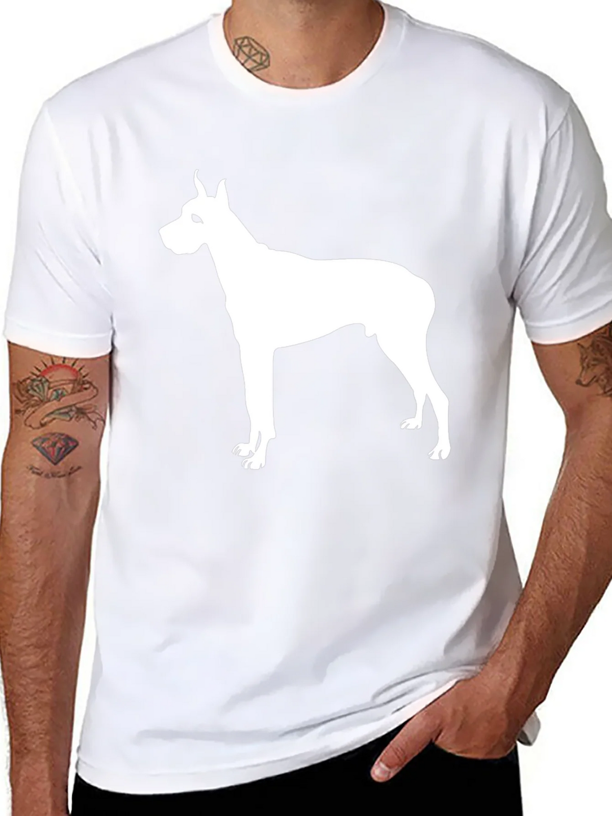 Dog Silhouette Black T-Shirt product image 10