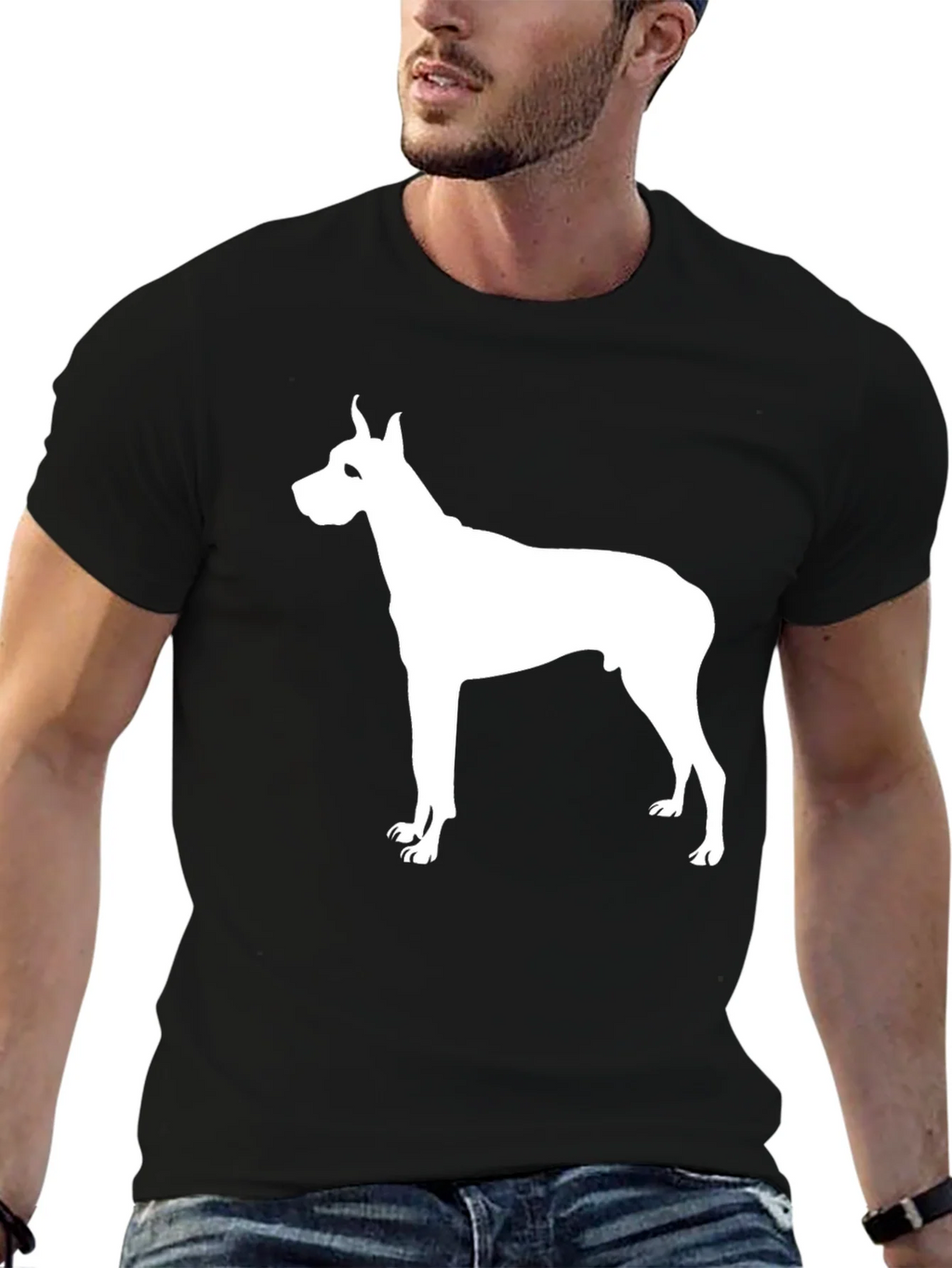 Dog Silhouette Black T-Shirt product image 9