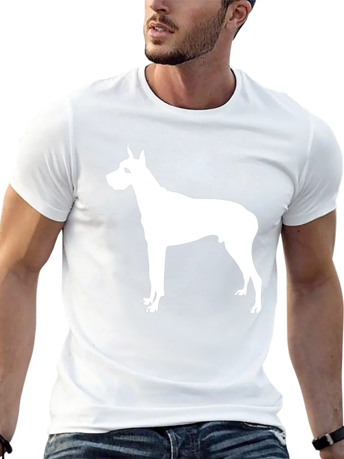 Dog Silhouette Black T-Shirt product image 4