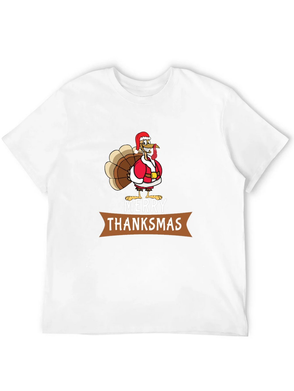 Merry Thanksmas T-Shirt: Festive Turkey Design product image 3