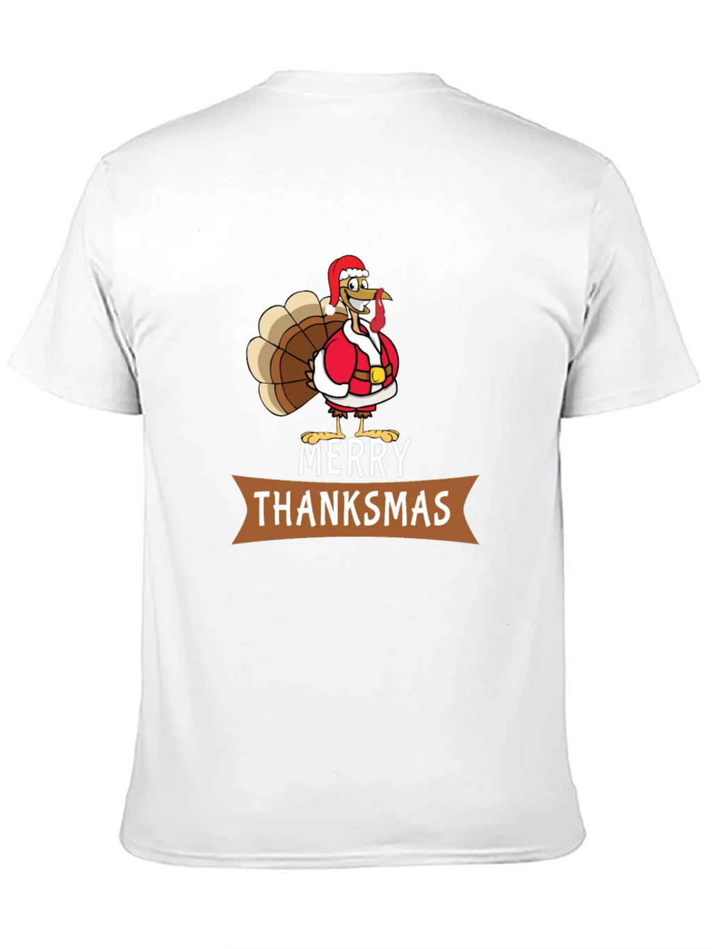 Merry Thanksmas T-Shirt: Festive Turkey Design product image 2