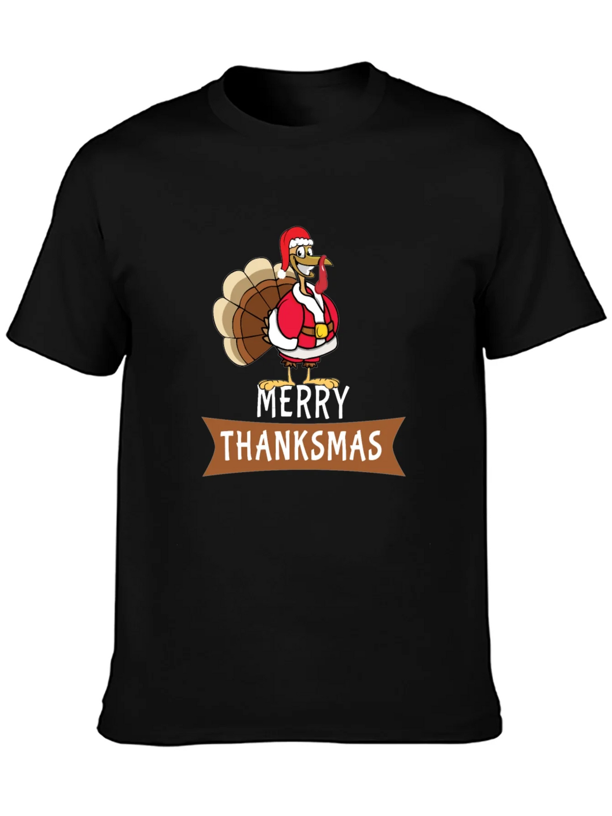 Merry Thanksmas T-Shirt: Festive Turkey Design product image 6