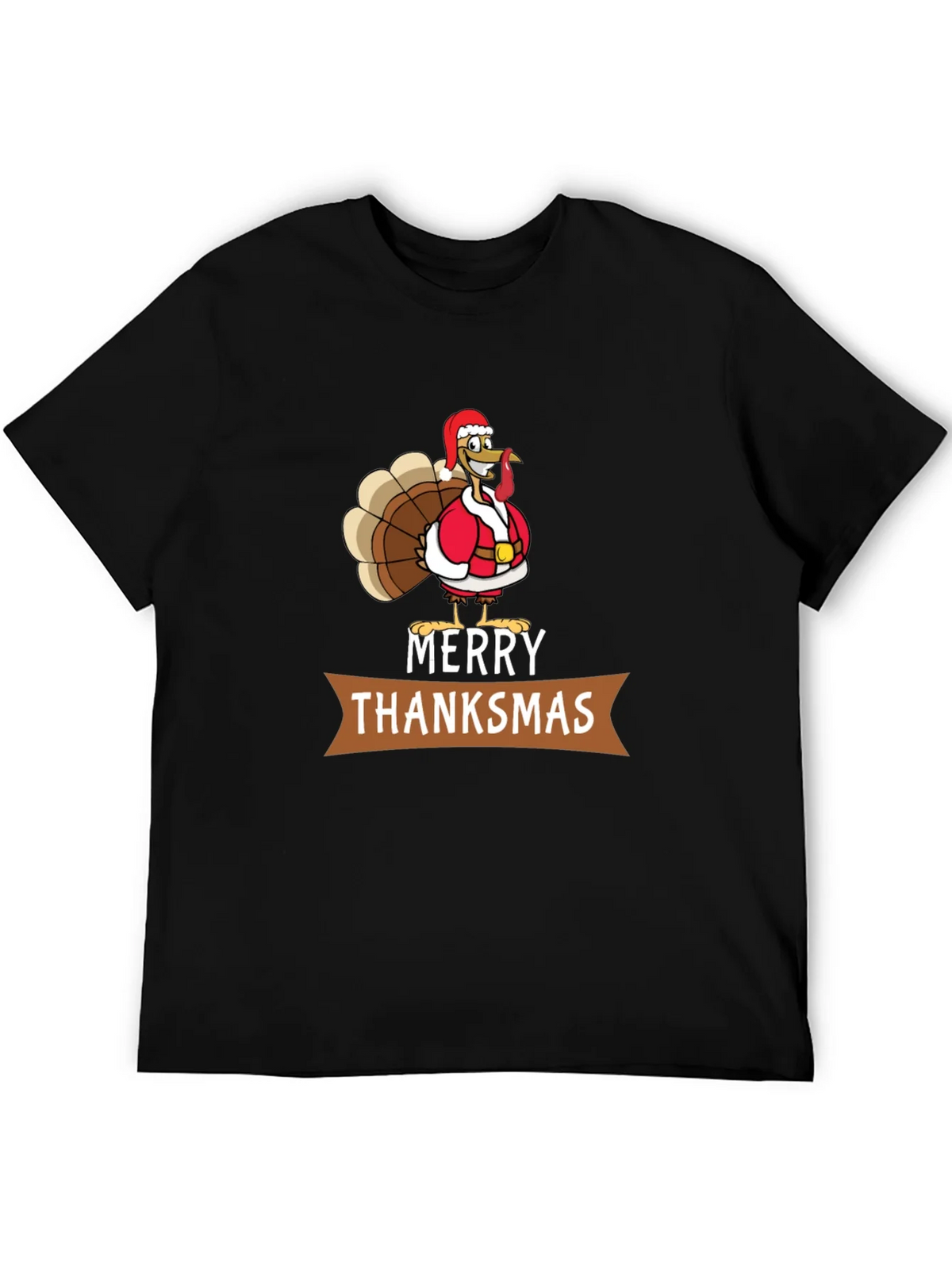 Merry Thanksmas T-Shirt: Festive Turkey Design product image 8