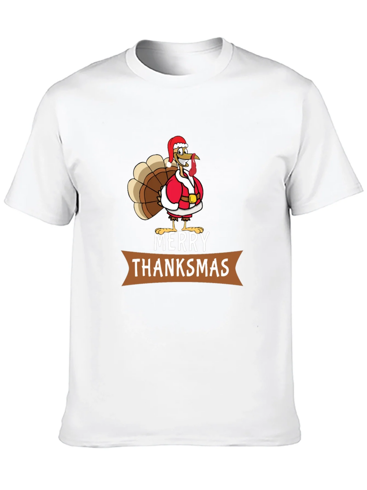 Merry Thanksmas T-Shirt: Festive Turkey Design product image 12
