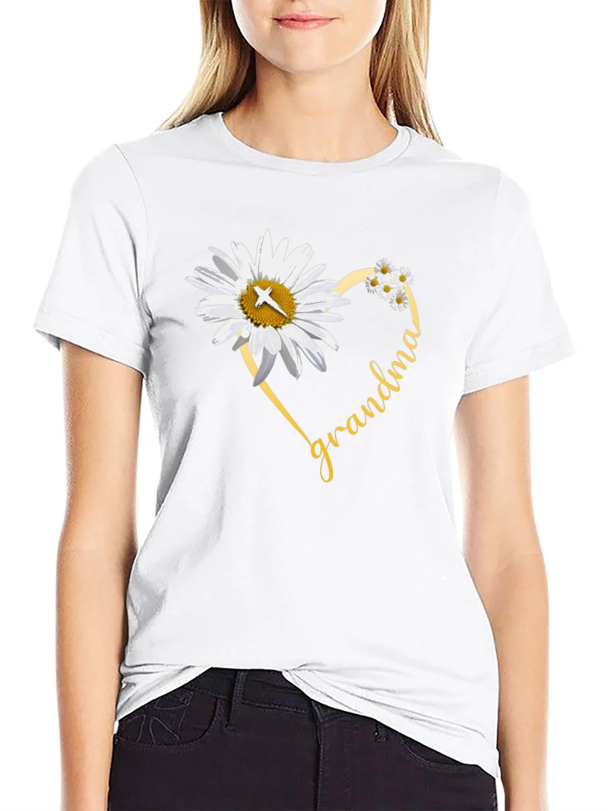 Grandma Daisy Heart T-Shirt product image 11