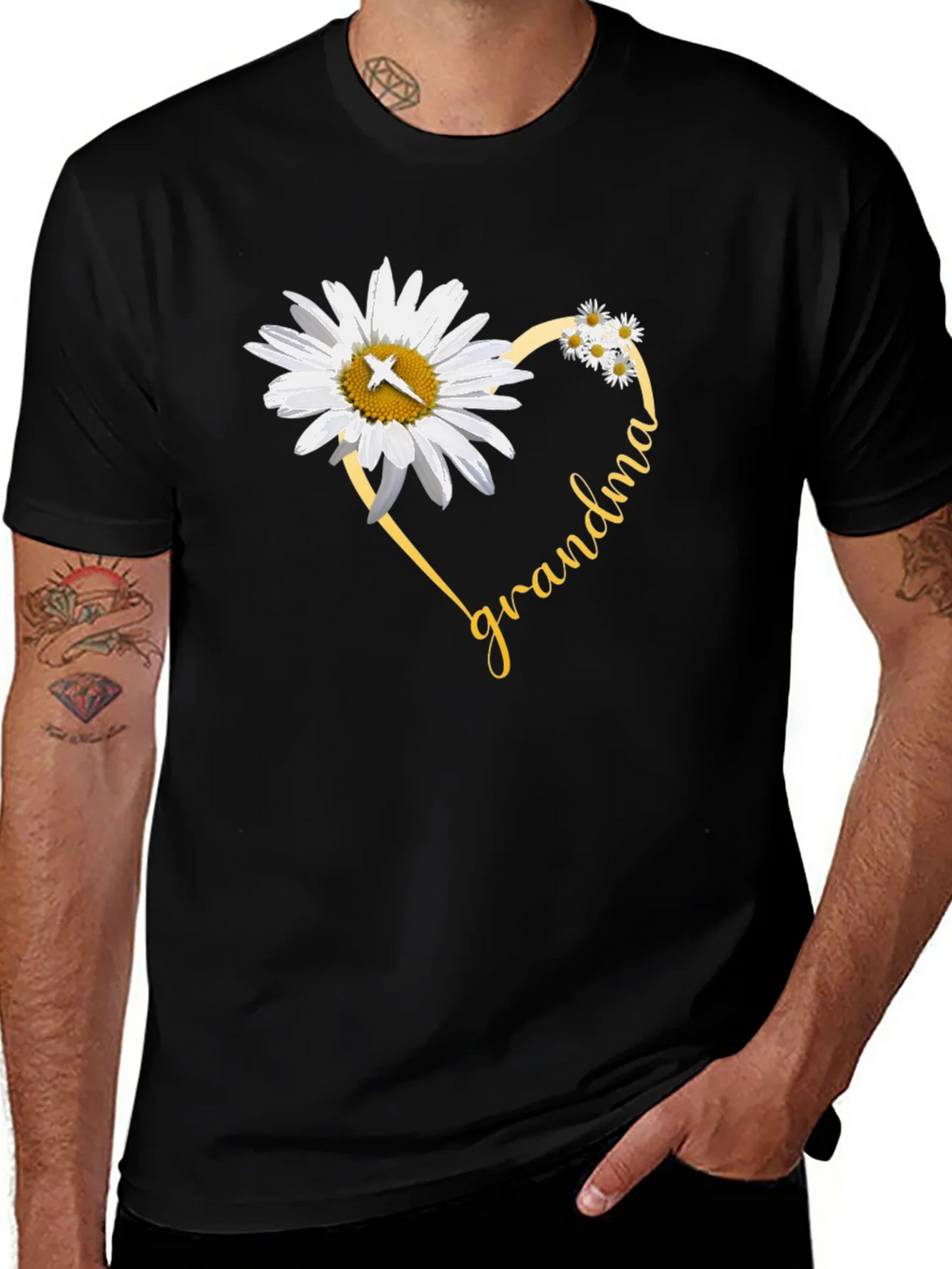 Grandma Daisy Heart T-Shirt product image 1