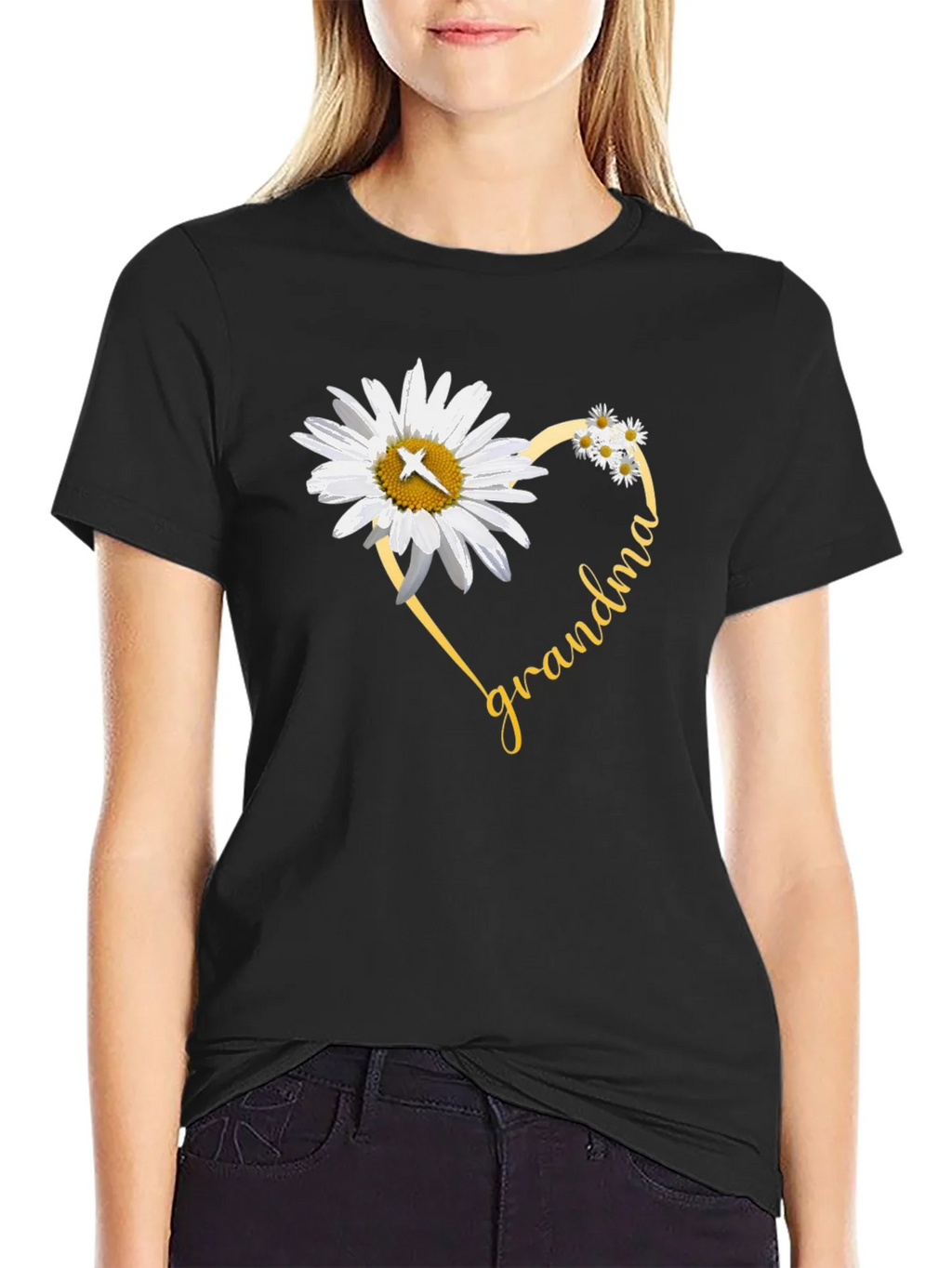 Grandma Daisy Heart T-Shirt product image 5
