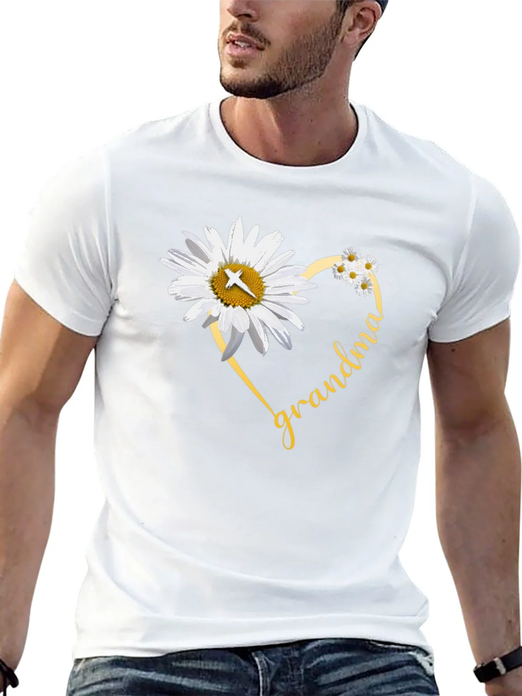 Grandma Daisy Heart T-Shirt product image 4