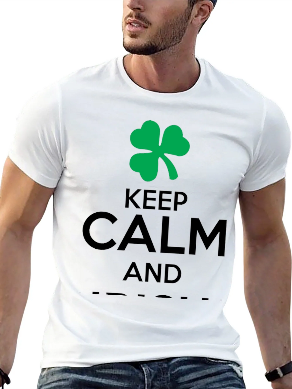 Keep Calm and Shamrock Tee - St. Patricks Day Shirt product image 4