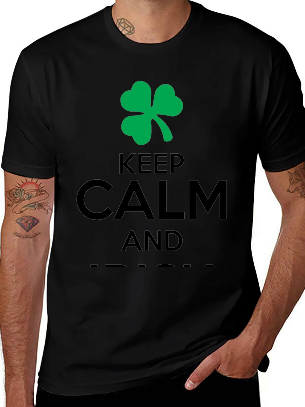 Keep Calm and Shamrock Tee - St. Patricks Day Shirt product image 1